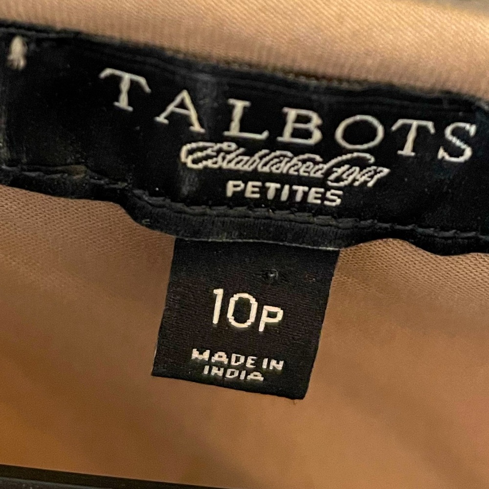 Khaki sleeveless size 10 P Talbots dress